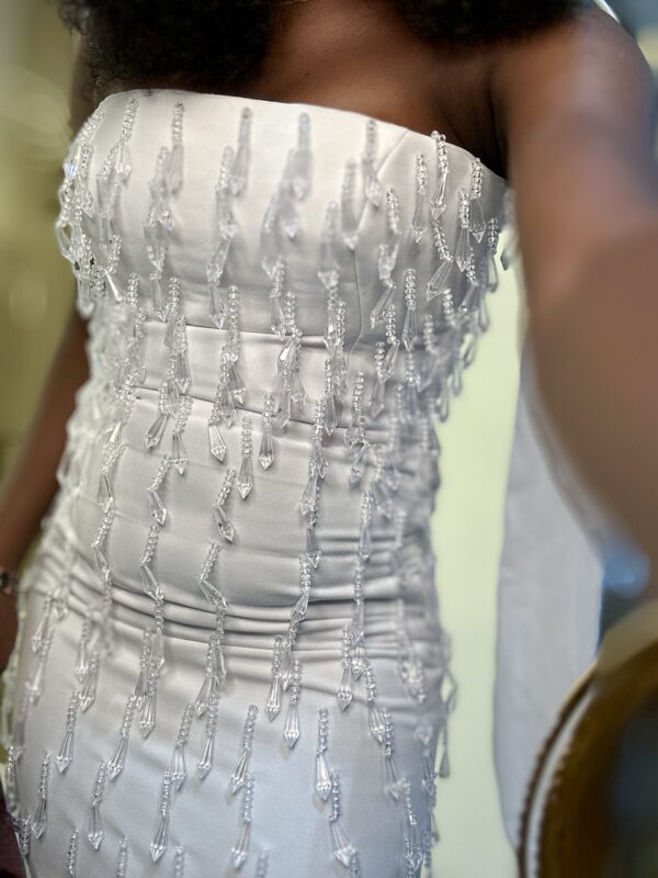 hand beaded White dress